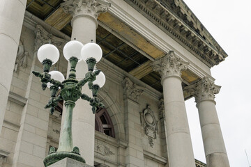 detail of the facade of the cathedral of st peter