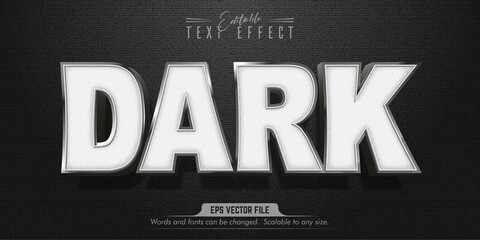 Dark text, iron style editable text effect
