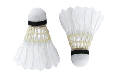 Fototapeta na wymiar shuttlecock or badminton on white background 