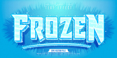 Frozen text, ice style editable text effect