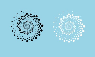 vector illustration which consist of circles. Dotted gradient design for your business. Creative geometric background in halftone style with colored spots.