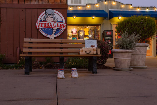 Monterey CA - Bubba Gump restaurant in the evening