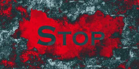 Napis Stop - obrazy, fototapety, plakaty