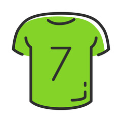 Soccer shirt line icon. Vector illustration
