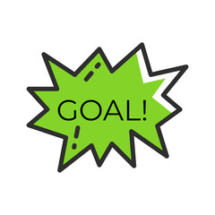 Goal vector line icon illustration