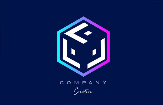 pink blue XXXXXXXXX three letter cube alphabet letter logo icon design with polygon design. Creative template for company and business
