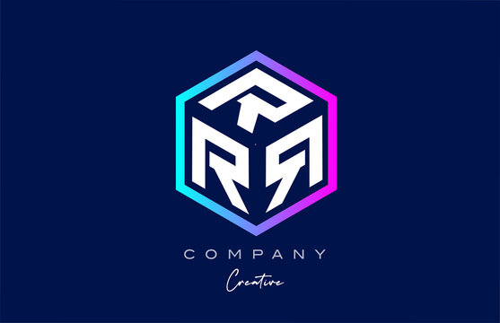 pink blue XXXXXXXXX three letter cube alphabet letter logo icon design with polygon design. Creative template for company and business