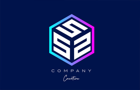 pink blue XXXXXXXXX three letter cube alphabet letter logo icon design with polygon design. Creative template for company and business