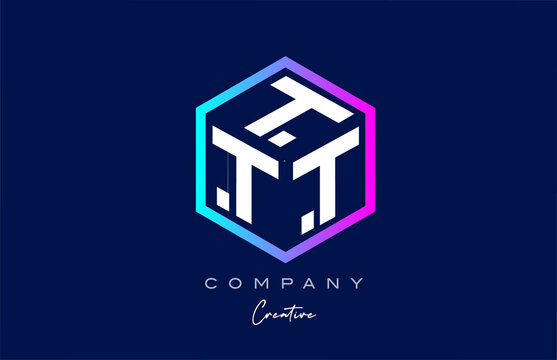 pink blue XXXXXXXXX three letter cube alphabet letter logo icon design with polygon design. Creative template for company and business