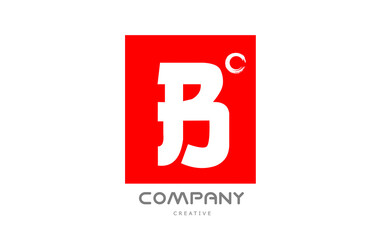 Obraz premium red B alphabet letter logo icon design with japanese style lettering. Creative template for business and company