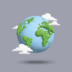 Cartoon planet Earth 3D, Earth day environment