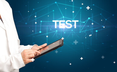 Doctor fills out medical record