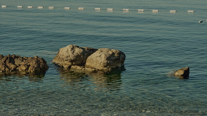 Stones and buoys - area for swimmers