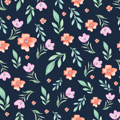 Watercolor Seamless Pattern vector art printable for fabric textile premium