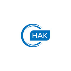 HAK letter design for logo and icon.HAK typography for technology, business and real estate brand.HAK monogram logo.vector illustration. - obrazy, fototapety, plakaty