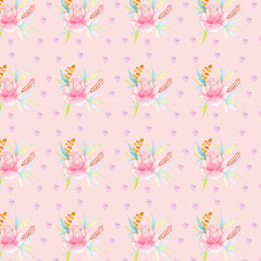 Watercolor Seamless Pattern vector art printable for fabric textile premium