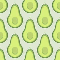 Samless repeated pattern with avocado