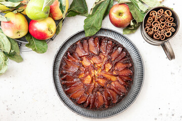 Caramel Apple upside down Cake