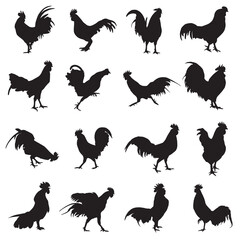 rooster silhouettes