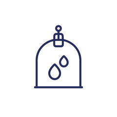 Hijama cupping therapy line icon