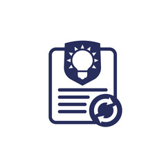 patent renewal icon on white