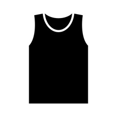 Sleeveless shirt or tank top flat vector icon for fashion apps and websites