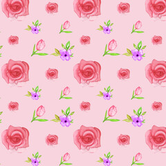 Watercolor Seamless Pattern vector art printable for fabric textile premium