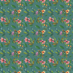 Watercolor Seamless Pattern vector art printable for fabric textile premium