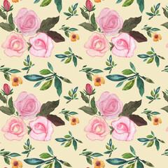 Watercolor Seamless Pattern vector art printable for fabric textile premium