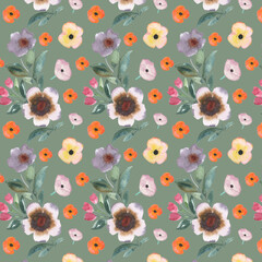 Watercolor Seamless Pattern vector art printable for fabric textile premium