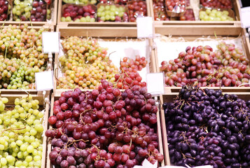 buying grape at the market