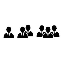 People icon. User group network icon isolated on white background