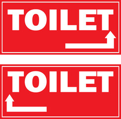 Toilet direction sign 