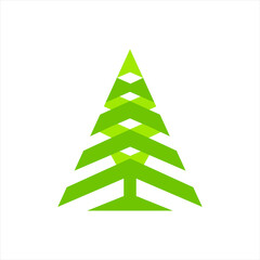 Abstract fir tree vector. fir tree icon