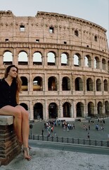 woman in the city of Rome