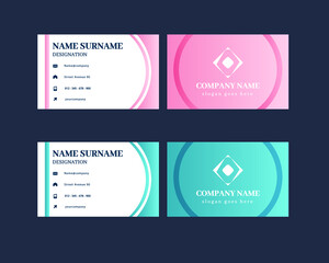 Simple business visiting card design templates