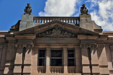 Ancient Government Printing Office building-George Street facing facade. Brisbane-Australia-047