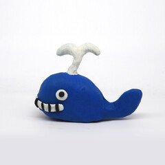 Clay model of a cute and funny wh