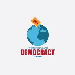 Vector International Democracy Day. Good for democratic activities. Simple and elegant design