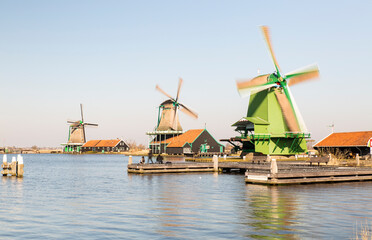 Obraz premium old Dutch mills in Amsterdam