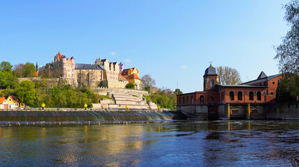 Fototapeta premium Bernburg Castle on the Saale. Renaissance Castle in Bernburg, Saxony-Anhalt.