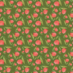 Watercolor Seamless Pattern vector art printable for fabric textile premium