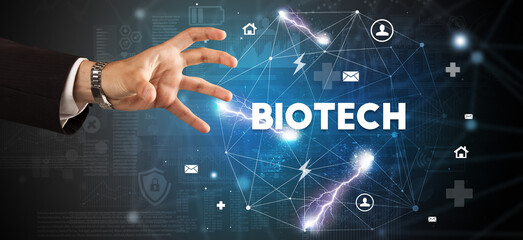 Hand pointing at inscription concept concept