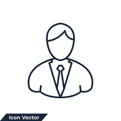 businessman icon logo vector illustration. man symbol template for graphic and web design collection