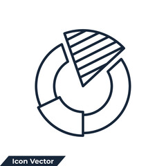 pie chart icon logo vector illustration. diagram symbol template for graphic and web design collection
