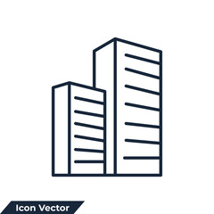 office icon logo vector illustration. building symbol template for graphic and web design collection