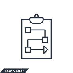 planning icon logo vector illustration. strategy symbol template for graphic and web design collection