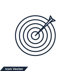 goal icon logo vector illustration. target symbol template for graphic and web design collection