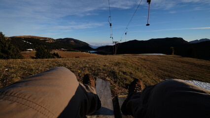 sunset in the mountains
