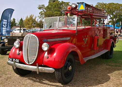 Details of a historic Ford Fire truck 